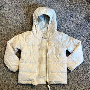 North Face Kids Printed Reversible Down Hooded Perrito Jacket